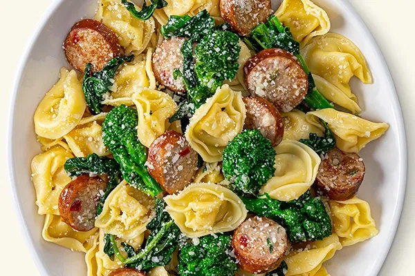 Tortellini with Sausage & Broccoli Rabe